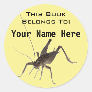 Rond Sticker de propriété du livre de cricket (#4)