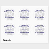 Rond Sticker de propriété Rottweiler (Feuille)
