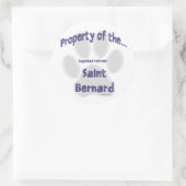 Rond Sticker de propriété Saint Bernard (Sac)