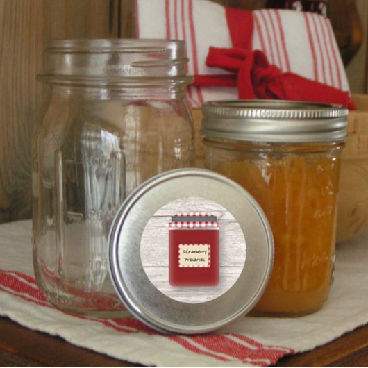 Rond Sticker de purée de fraises