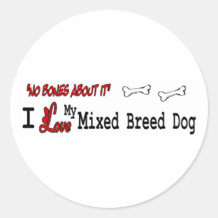 Rond Sticker De Race Mixte (I Love)