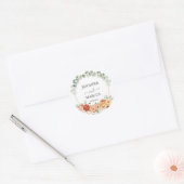 Rond Sticker de raffistication en fleurs botaniques (Enveloppe)