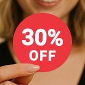 Rond Sticker de remise en pourcentage | Vente promotion