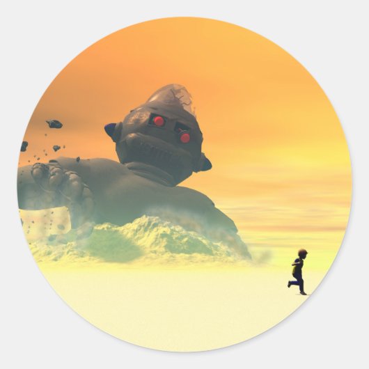 Rond Sticker de renouveau robotisé (Devant)