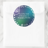 Rond Sticker de réponse Bat mitzvah de Jazzy Musical Ba (Sac)