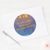 Rond Sticker de réponse de Jérusalem Ville Sainte (Enveloppe)