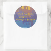 Rond Sticker de réponse de Jérusalem Ville Sainte (Sac)