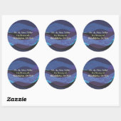Rond Sticker de réponse du ciel musical de Jérusalem (Feuille)