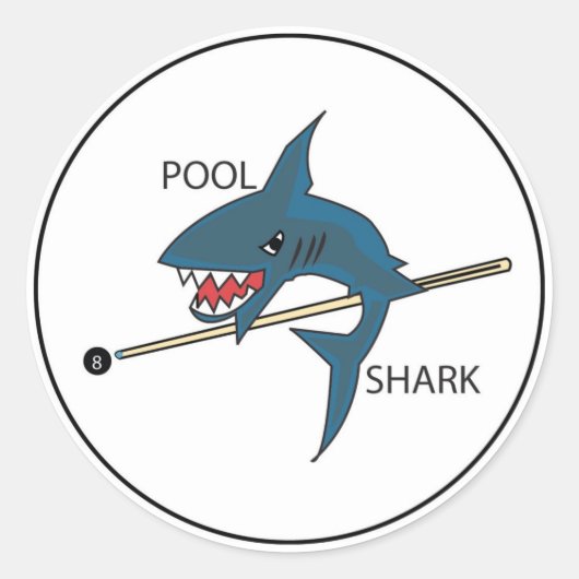 Rond Sticker de requin de piscine (Devant)