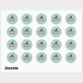 Rond Sticker de requin Dun Dun | Fin de requin (Feuille)