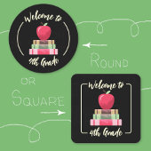 Rond Sticker de retour à l'école pour tableau noir Appl