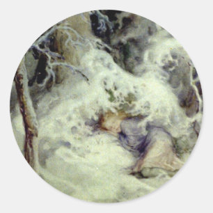 Rond Sticker de rêve de Noël