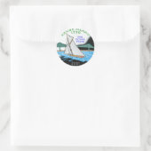 Rond Sticker de Rhode Island (Sac)