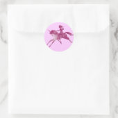 Rond Sticker de rider de rêve Unicorn (Sac)