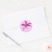 Rond Sticker de rider de rêve Unicorn (Enveloppe)