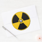 Rond Sticker de risque de rayonnement (Enveloppe)