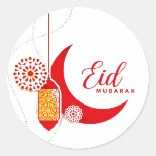 Rond Sticker de ronde classique de l'Aïd Moubarak