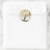 Rond Sticker de Rose nuptial blanc (Sac)