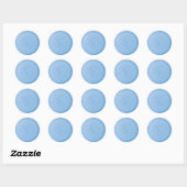 Rond Sticker de sceau de cire bleu de lin initial (Feuille)