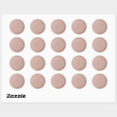 Rond Sticker de sceau de cire en latte rose initial de (Feuille)