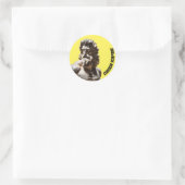 Rond Sticker de sculpture classique Zeus (Sac)