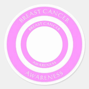 Rond Sticker de sensibilisation au cancer du sein II