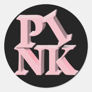 Rond Sticker de sensibilisation au cancer du sein Pinko