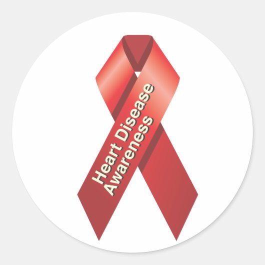 Rond Sticker de sensibilisation aux maladies cardiaques (Devant)