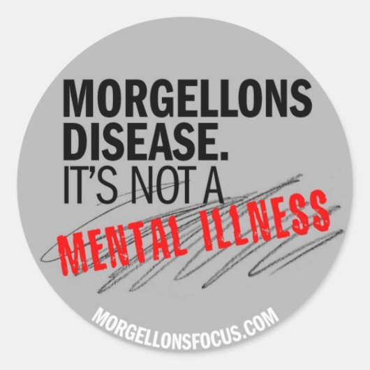 Rond Sticker de sensibilisation - gris (Devant)