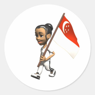 Rond Sticker de Singapour