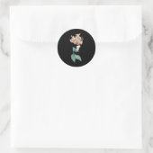 Rond Sticker de sirène blonde (Sac)