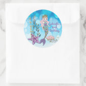 Rond Sticker de sirène de Parties scintillant magique p (Sac)