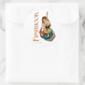 Rond Sticker de sirène de pêche (Sac)