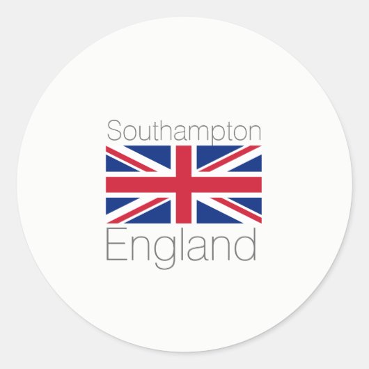 Rond Sticker de Southampton, Angleterre (Devant)