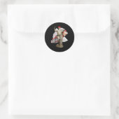 Rond Sticker de statue de Hipster (Sac)