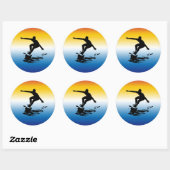 Rond Sticker de surf (Feuille)