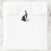 Rond Sticker de surf en tandem noir (Sac)