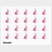Rond Sticker de surf en tandem Pinky (Feuille)