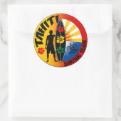Rond Sticker de surf Tahiti (Sac)