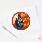 Rond Sticker de surf Tahiti (Enveloppe)