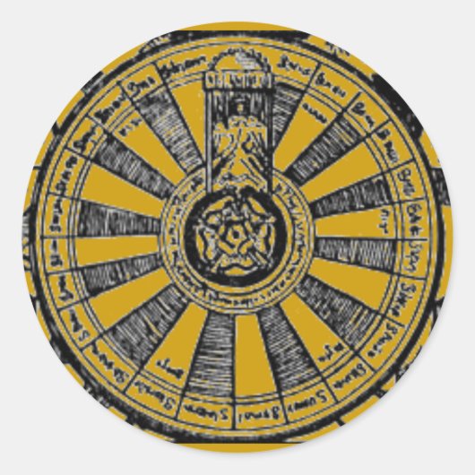 Rond Sticker de table ronde du roi Arthur (Devant)