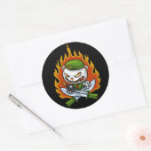 Rond Sticker de tatouage à flamme (Enveloppe)