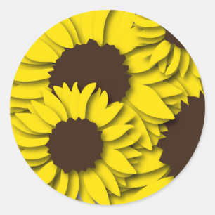 Rond Sticker de terrain de tournesol