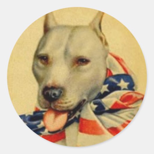 ROND STICKER DE TERRIER À BULLE AMÉRICAINE (Devant)