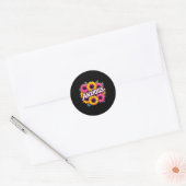 Rond Sticker de texte de tournesol nuisible (Enveloppe)