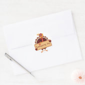 Rond Sticker de Thanksgiving (Enveloppe)