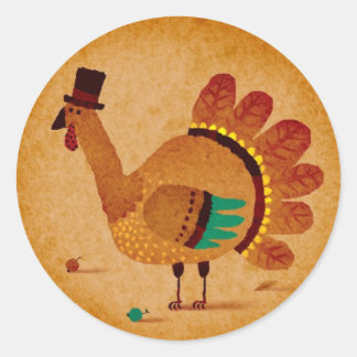 Rond Sticker de Thanksgiving