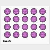 Rond Sticker de tondeuse violet (Feuille)