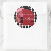 Rond Sticker de topus de gâteau Ladybug (Sac)