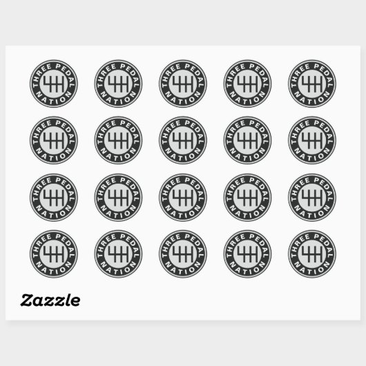 Rond Sticker DE TROIS PEDAL NATION (Feuille)